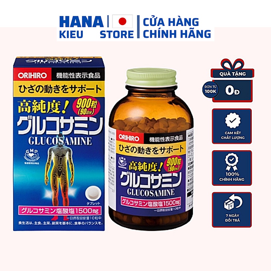 Viên uống bổ sung Glucosamine ORIHIRO Nhật Bản giảm đau xương khớp 360 viên - 900 viên