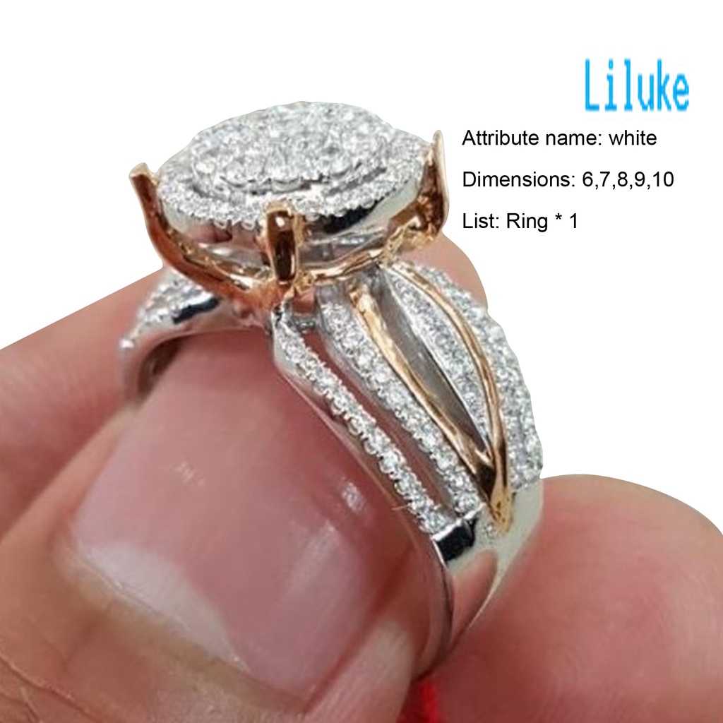 Nhẫn Đính Đá Liluke Khối Lượng Nhẹ Nhiều Lớp Không Phai Màu Cho Nữ