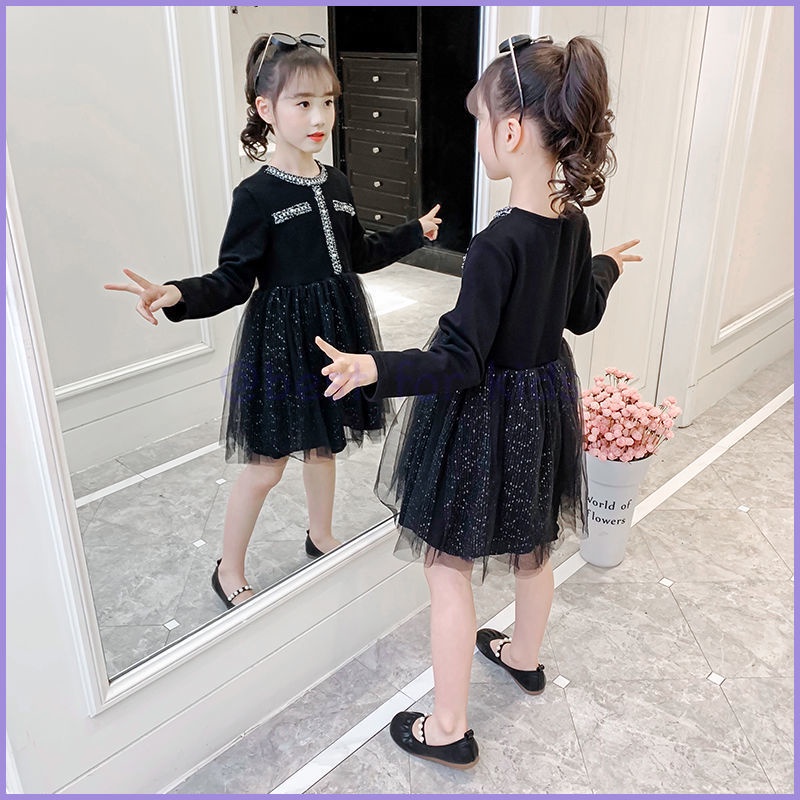 Đầm Công Chúa Tay Dài Thời Trang Mùa Xuân Xinh Xắn Cho Bé Gái