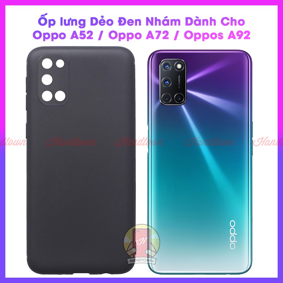 Ốp Lưng Oppo A52 / A72 / A92 Silicone Dẻo Đen