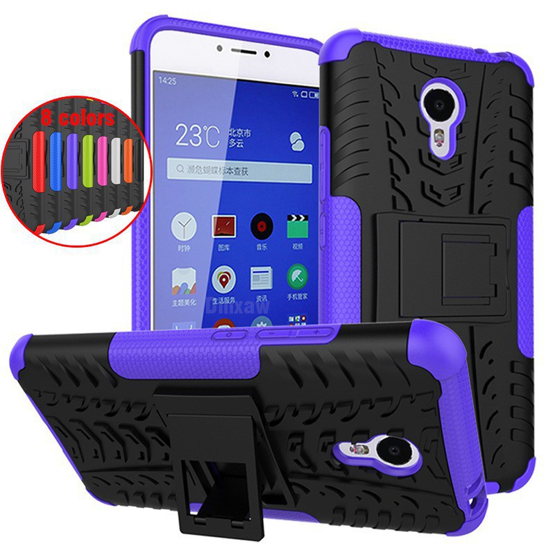 For Meizu M3 M5 Note Case Shockproof Armor Back Case Stand Holder Cover