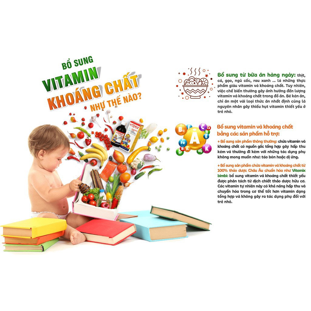 Vitemix Bimbi hộp 200ml giúp bổ sung khoáng chất và vitamin cho bé H231 | Thế Giới Skin Care