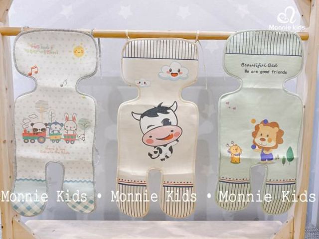 Tấm lót xe đẩy cho bé 3D 33x75cm, chiếu điều hòa đa năng tản nhiệt - Monnie Kids