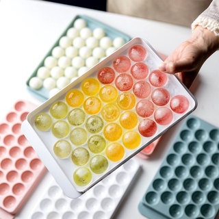 Khuôn Thạch Bi Tròn Nhựa 33 Viên Làm Thạch Rau Câu Hoa Quả Khuôn Đá Làm Mochi Nước