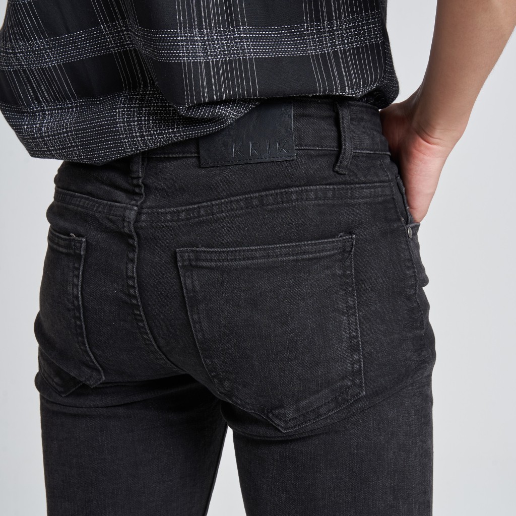 Quần Jeans Nam Rách Gối Chất Bò TONY4MEN Form Slimfit Màu Đen QJ1060 | BigBuy360 - bigbuy360.vn