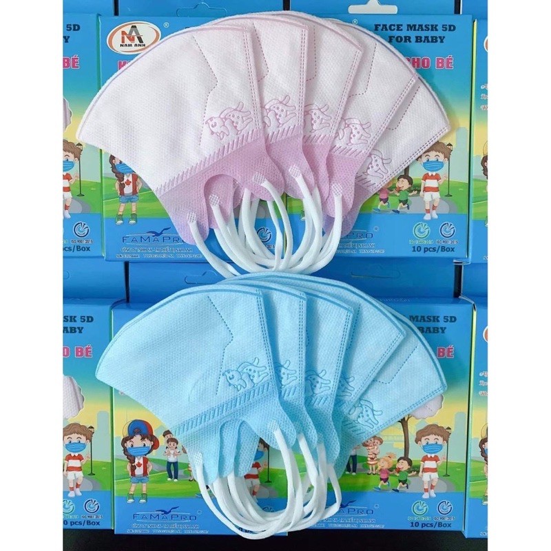 Khẩu trang 5D mask người lớn và trẻ em 1 hộp /10c