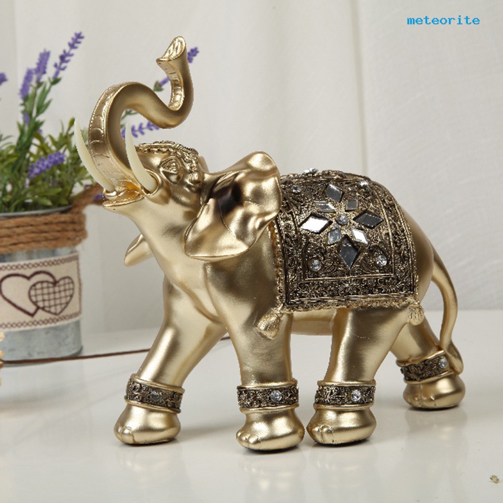 Tượng Voi Bằng Nhựa Resin Thiết Kế Tinh Tế Trang Trí Nội Thất
