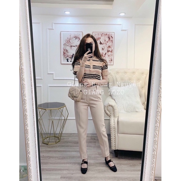 áo len kẻ cổ bẻ bbr hàng qccc