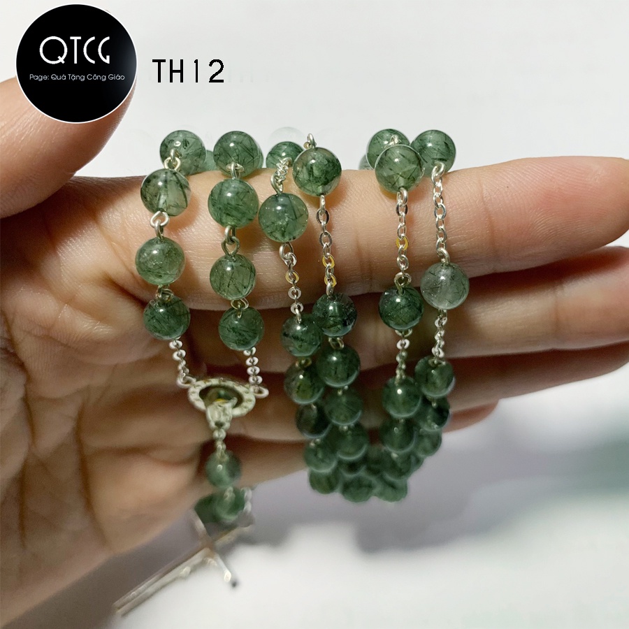 Vòng Mân Côi - Chuỗi Tràng Hạt Đá 50 - Mẫu TH12 - Quà tặng Công Giáo tinh tế, ý nghĩa