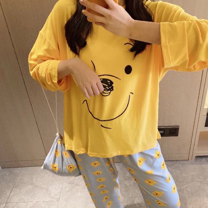 Bộ ngủ ngắn tay dài tay chất siêu mát( KHÁCH ĐẶT HÀNG NHỚ NOTE TÊN FACE)