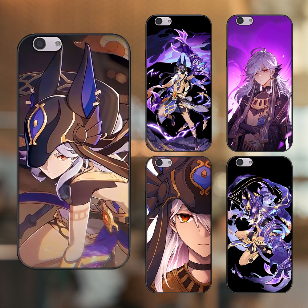 Ốp lưng Oppo F1s, F3, F3 Plus viền đen in hình Cyno Genshin Impact