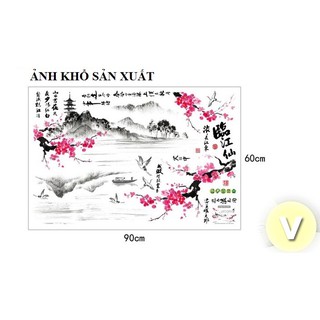 Decal dán tường Thủy mặc