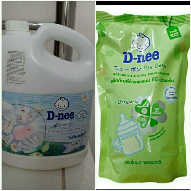 Combo Nước giặt xả dnee 3000ml và nước rửa bình dnee 600ml