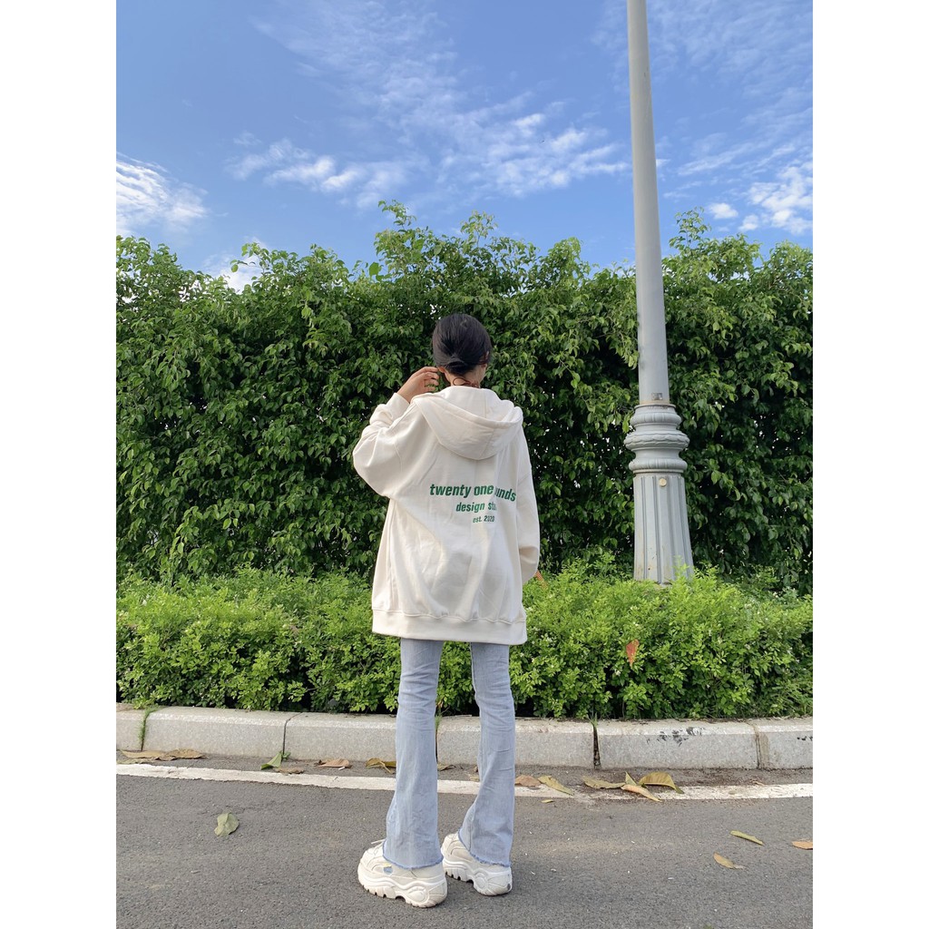 Hoodie zip nỉ thêu bông 21pounds