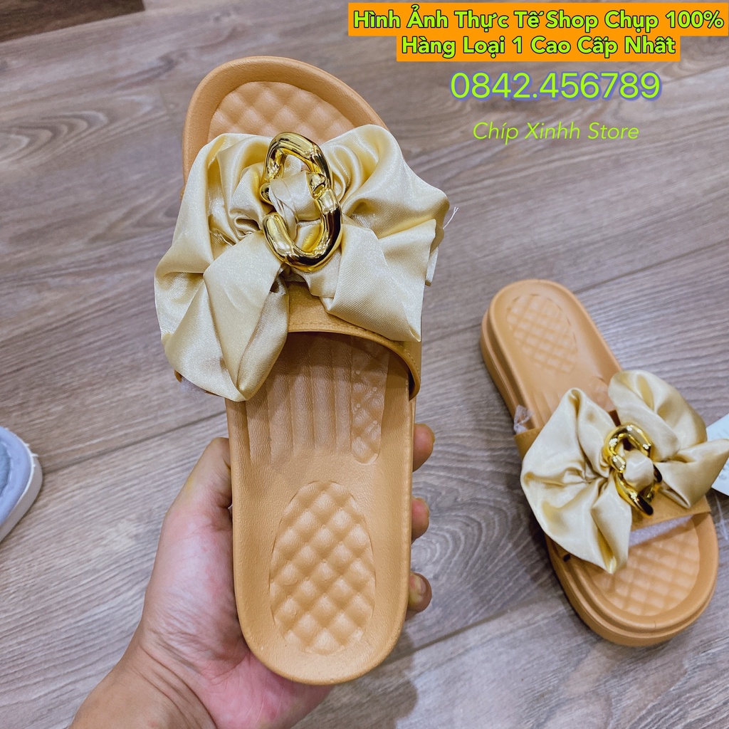 Dép Quai Ngang Chiếc Nơ Nữ Cao Cấp Sang Chảnh NEW 2022,Dép Nữ Đẹp Hot Trend,Dép Thời Trang Siêu Hot Dễ Mix Đồ