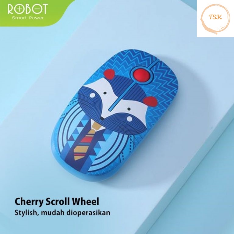 🐭🐭🐭🐭 Chuột Không Dây Tĩnh Âm 2.4Ghz ROBOT M330 Họa Tiết 🐭🐭🐭🐭