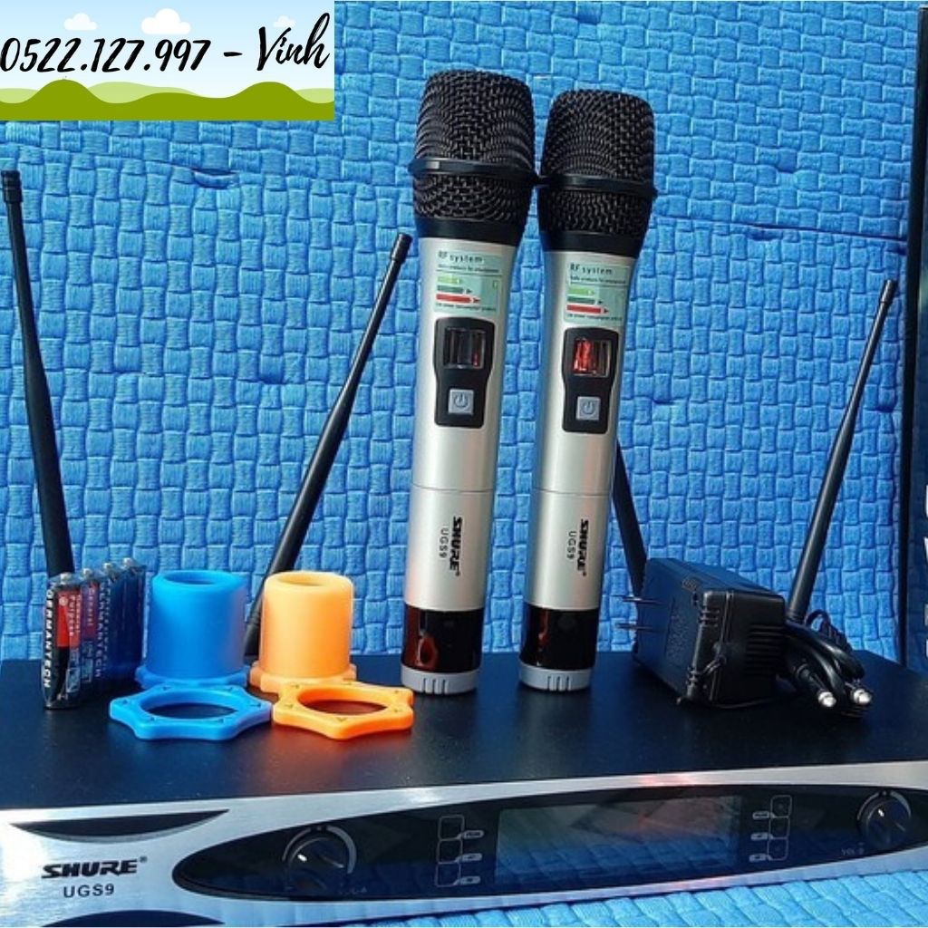 Micro không dây SHURE UGS-9 công ty , 4 Râu - Gia Khang audio