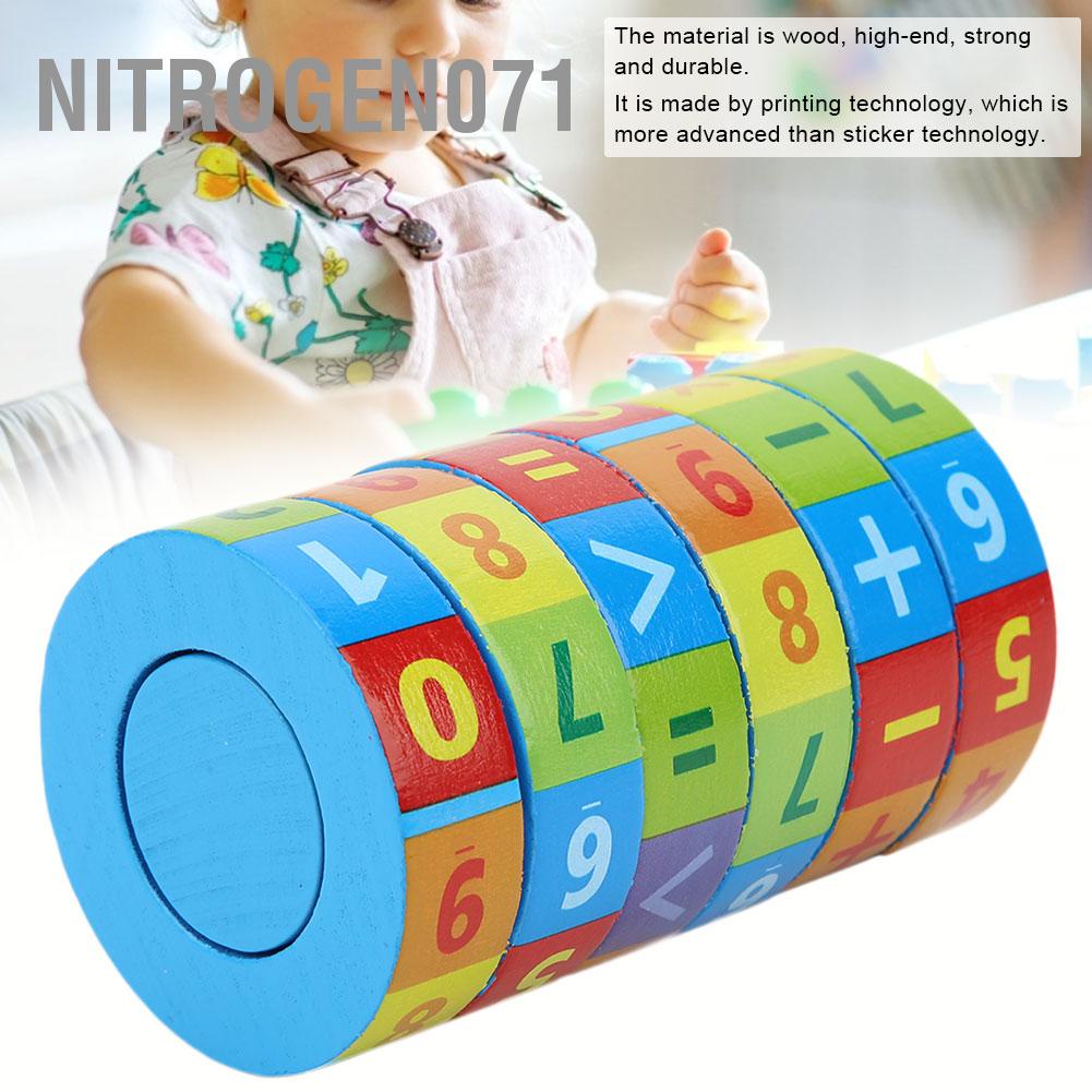 Nitrogen071 Số Câu đố Đồ chơi Giáo dục Toán học Kỹ thuật số Đếm Hình trụ Trẻ em Học tập