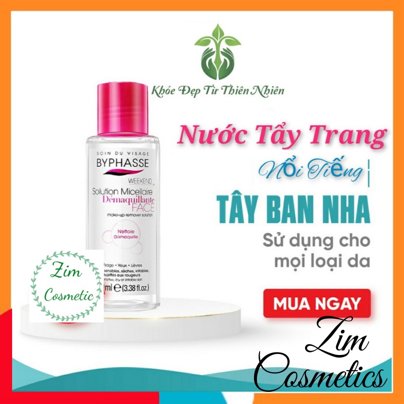 Nước tẩy trang sạch sâu BYPHASSE không gây bết dính 100ml