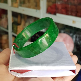 Vòng Tay Bản Vuông Ngọc Jade Xanh