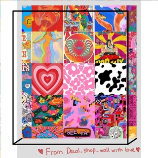 12 tấm Wall Collage keo sẵng dán tường trang trí phòng ngủ - theme INDIE KID