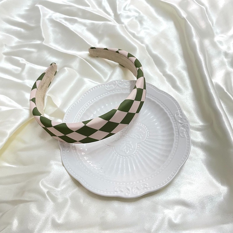 Băng Đô Cài Tóc Họa Tiết Sọc Caro Thời Trang