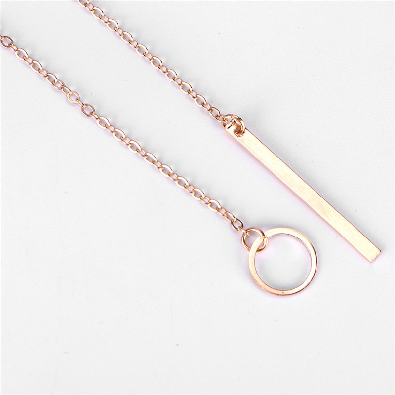 [springeven] Vòng Cổ Mặt Hình Thanh Vàng Đơn Giản Cá Tính Cho Nữ