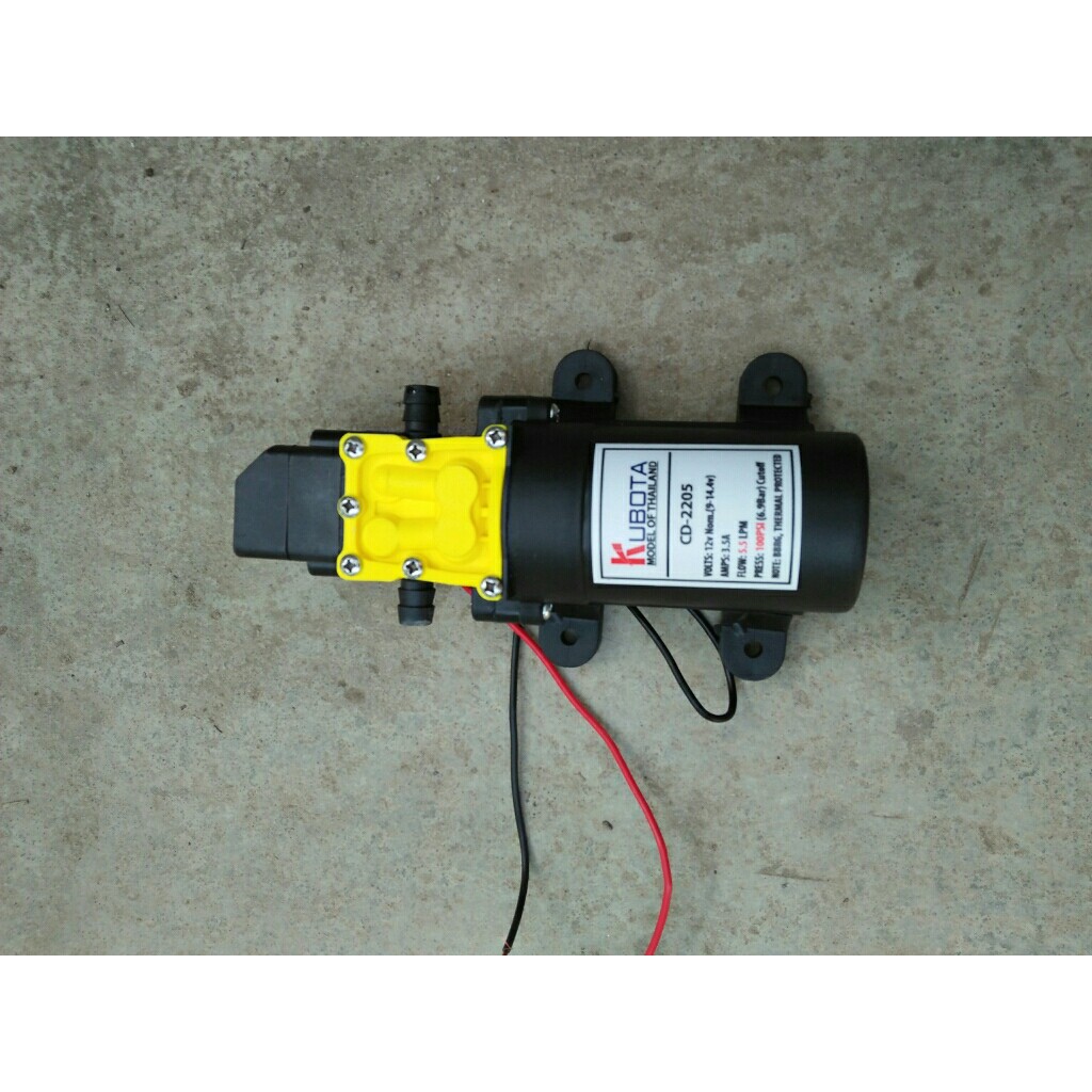 Máy bơm nước mini 12V áp lực cao Lưu lượng nước 5.5L phút Sử dụng làm bộ phun sương tưới cây bộ rửa xe