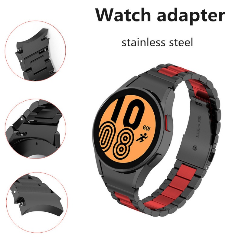 Cặp đầu nối dây đeo đồng hồ thông minh Samsung Galaxy Watch 4 Classic 42 46mm 4 40 44mm bằng thép không gỉ