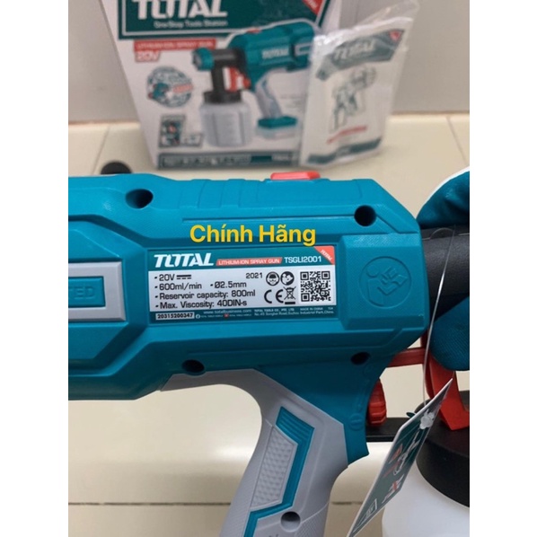 TOTAL Súng Phun sơn dùng pin Lithium 20V TSGLI2001  (Cam kết Chính Hãng 100%)