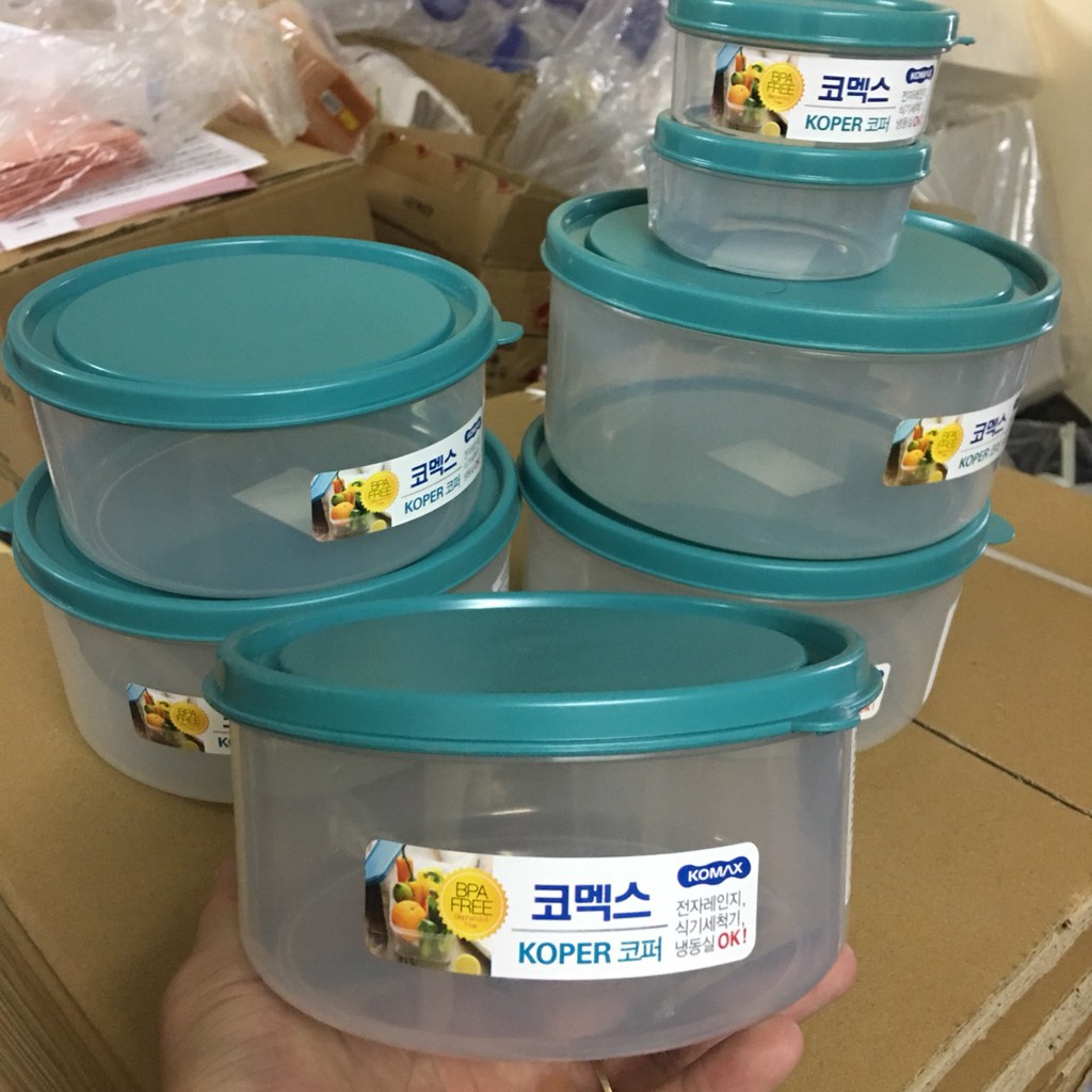 Hộp nhựa tròn Komax Hàn Quốc Green koper Nhựa PP nhiệt độ từ -20 độ C đến 110 độC