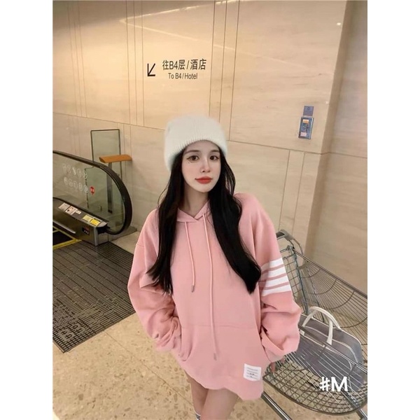 Áo hoodies nỉ da cá Thom’s 3m túi trước logo