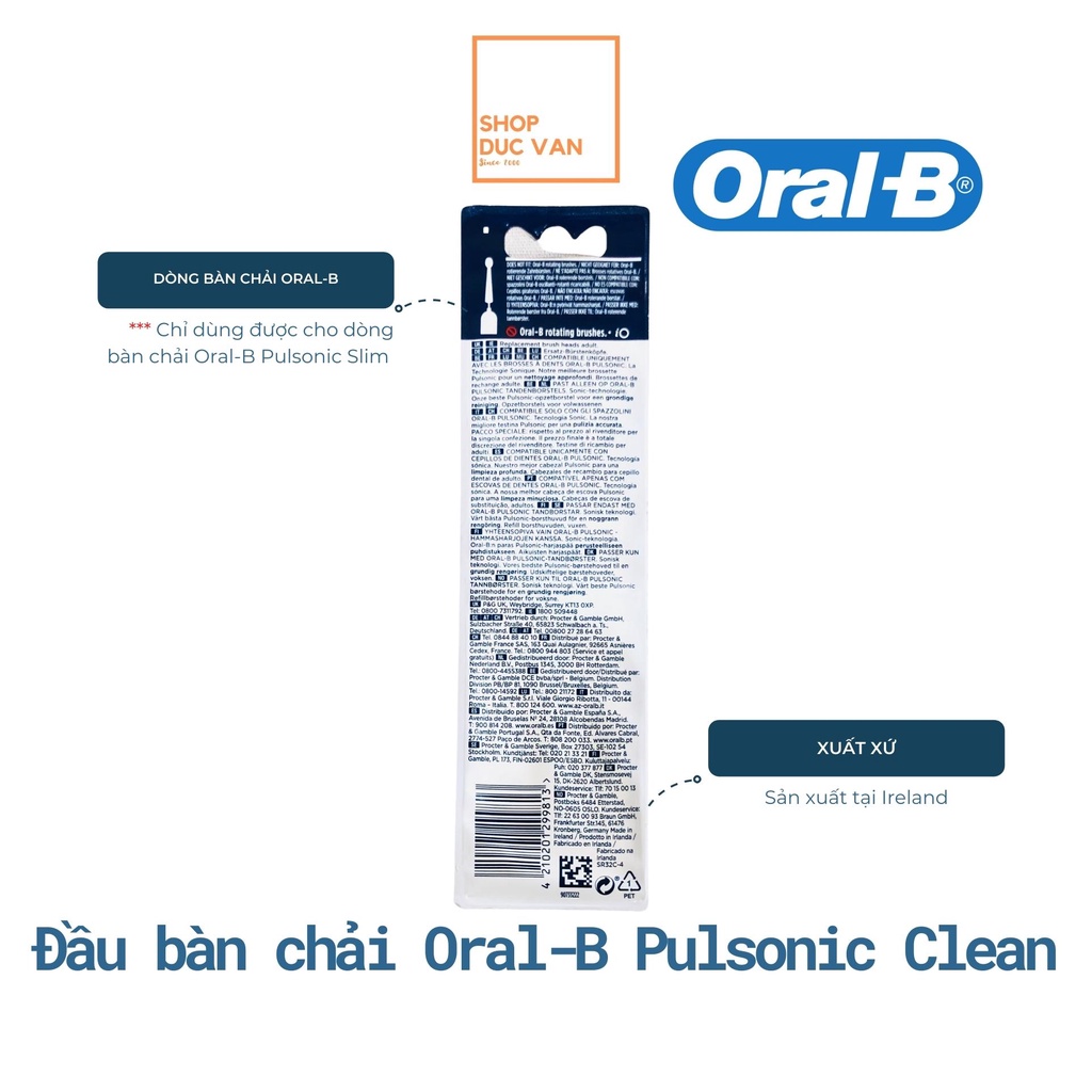 Đầu Bàn Chải Thay Thế Pulsonic Clean Đầu Lông Mềm Dành Cho Trẻ Em và Người Có Chân Răng Nhạy Cảm