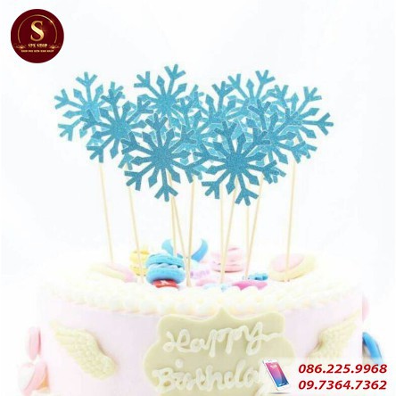 [FREESHIP❤️] Topper Bông Tuyết Set cắm Trang trí bánh kem, bánh sinh nhật - SPK Shop