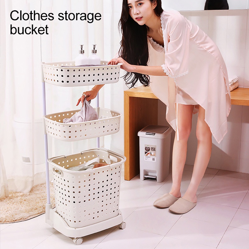 Giỏ NAFENAI bằng nhựa đựng quần áo bẩn tiện lợi cho gia đình