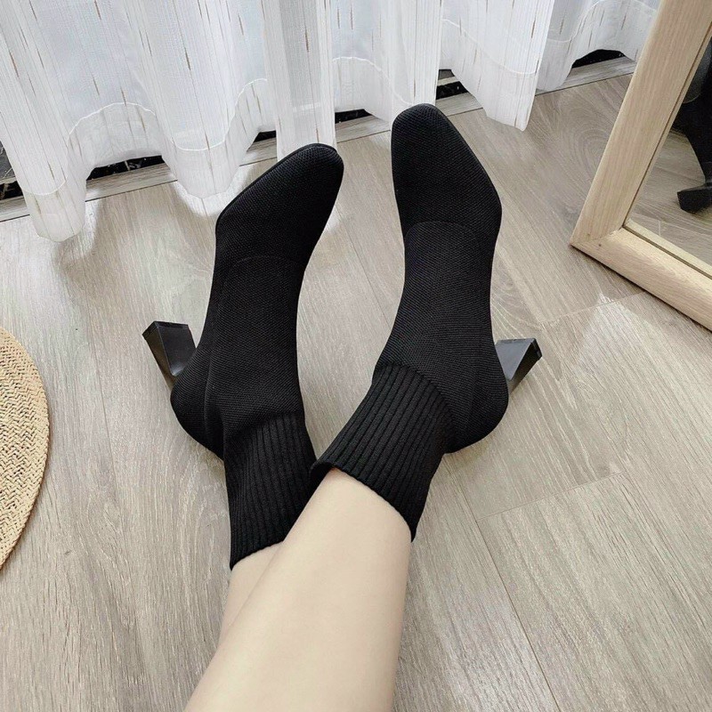 Boot len zara gót dẹt fullbox