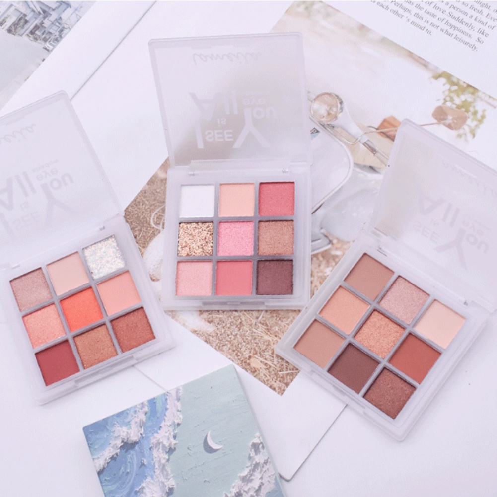 Bảng Phấn Mắt Chín Màu Sắc Hiệu Ứng Ngọc Trai Lấp Lánh