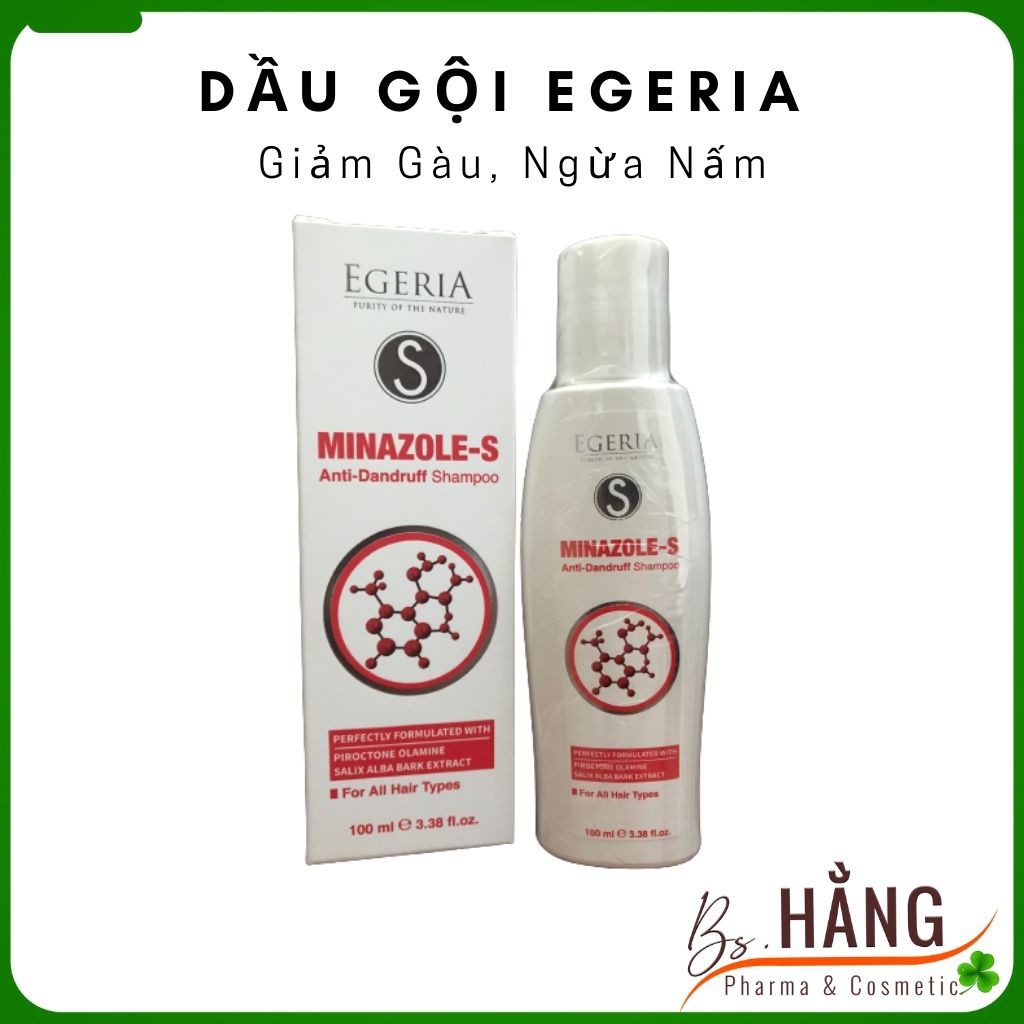 ✅[Chính Hãng] Dầu Gội Giảm Gàu, Ngừa Nấm EGERIA - Minazole-S Anti-Dandruff Shampoo, 100ml