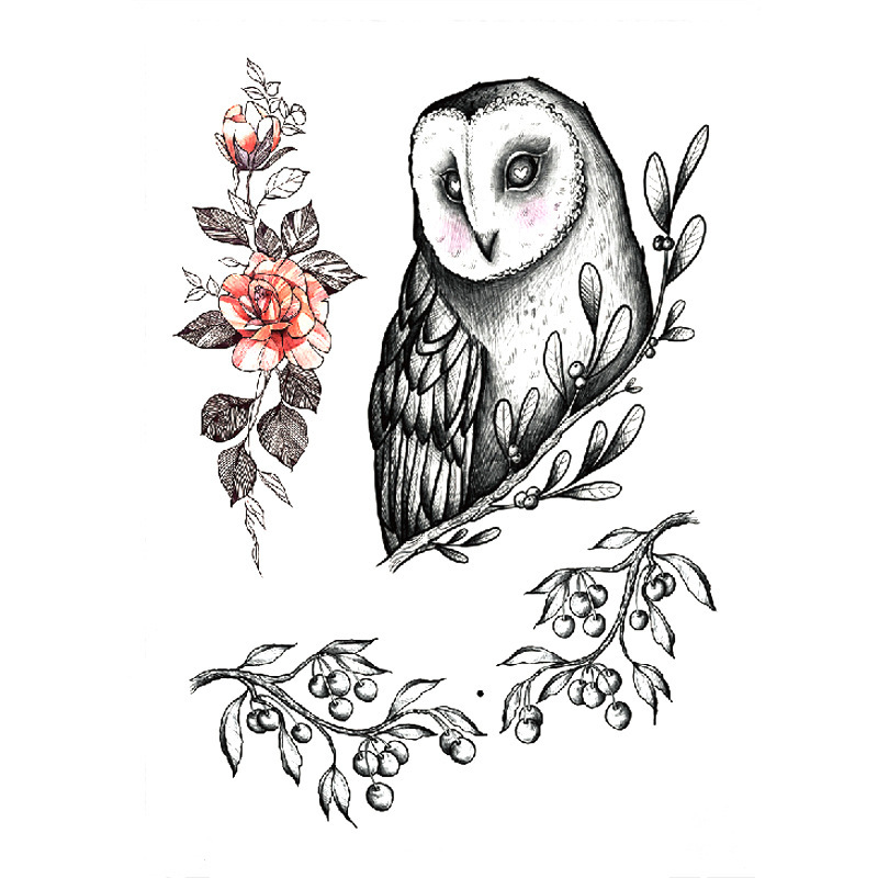 Hình Xăm Dán Tạm Thời Họa Tiết Hoa Quyến Rũ Cho Nam Và Nữ