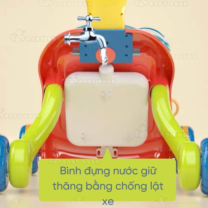 xe tập đi cho bé thế hệ mới có khoá bánh xe, có nhạc, điều chỉnh độ cao