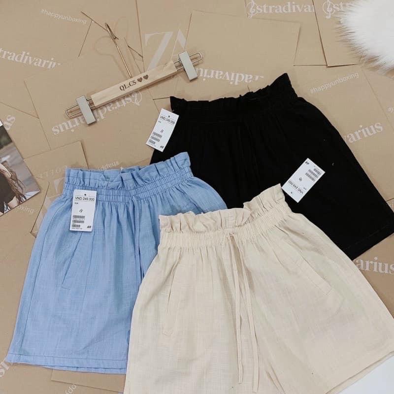 Quần Đùi Nữ, Quần short đũi xước cạp bánh bèo siêu xinh mặc ở nhà thoải mái