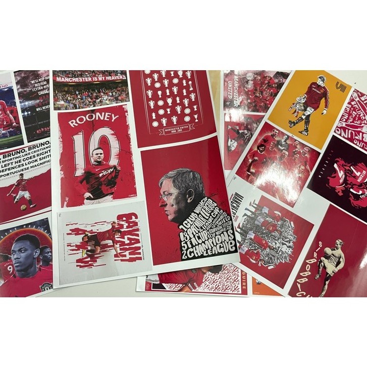 Set 40 hình dán sticker trang trí CLB Manchester United