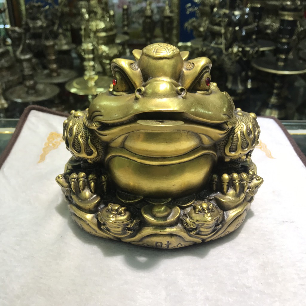 Cóc ngậm tiền (Thiềm thừ) bằng đồng vàng | BigBuy360 - bigbuy360.vn