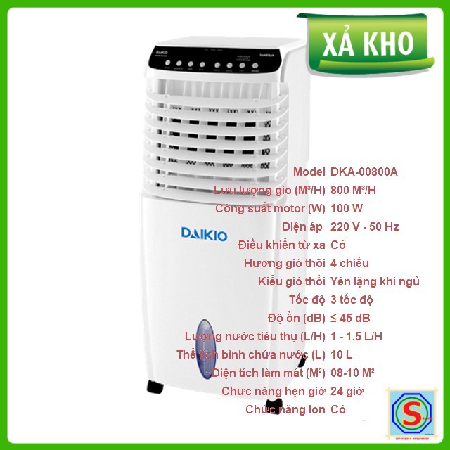 [Giá Cực Mát] Máy làm mát không khí dân dụng Daikio