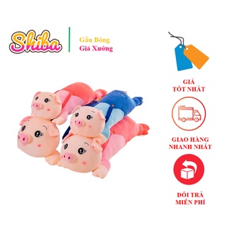 Gấu bông Thú Nhồi Bông lợn yếm màu xanh, màu hồng đáng yêu ngộ nghĩnh