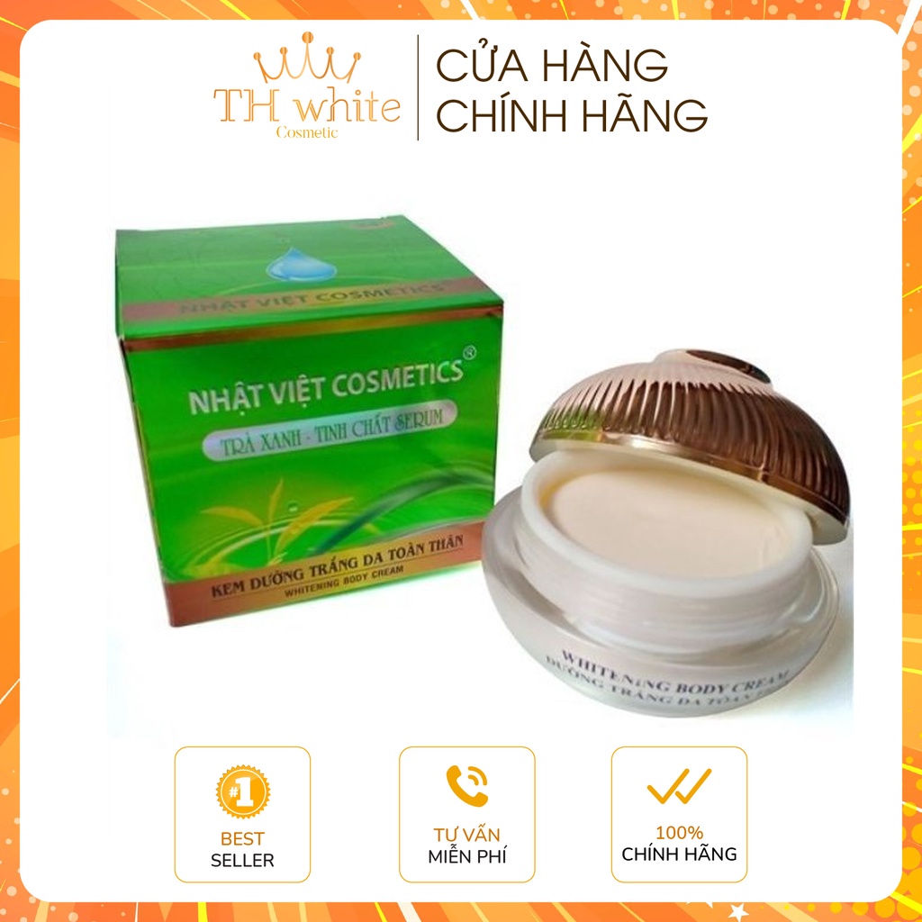 Kem Dưỡng Trắng Da Body Toàn Thân Trà Xanh Nhật Việt 150g