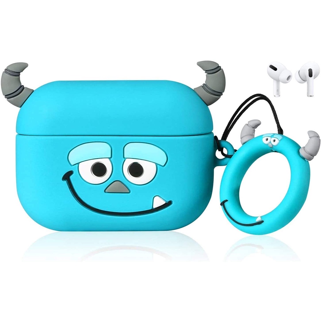Vỏ bảo vệ hộp đựng tai nghe bằng silicon mềm họa tiết hoạt hình đánh yêu thích hợp cho Airpods Pro 3