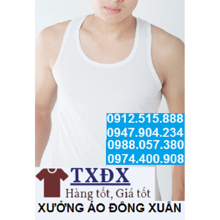 Áo ba lỗ dệt kim đông xuân nam 100% cotton, Sỉ call, zalo