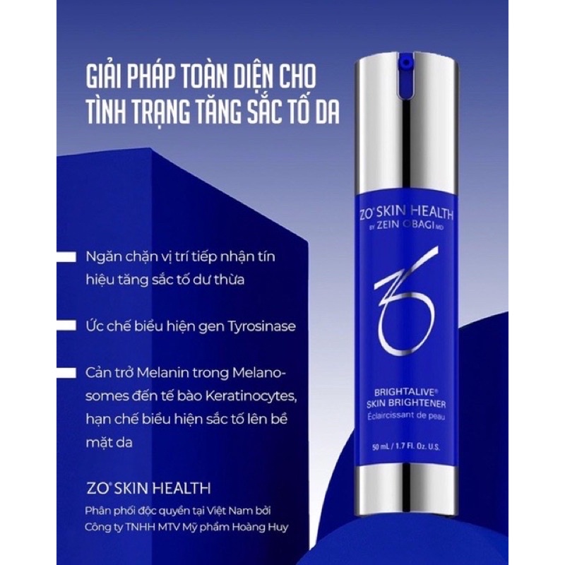 ( Chính hãng) Kem dưỡng sáng da Brightalive ZO 50ml