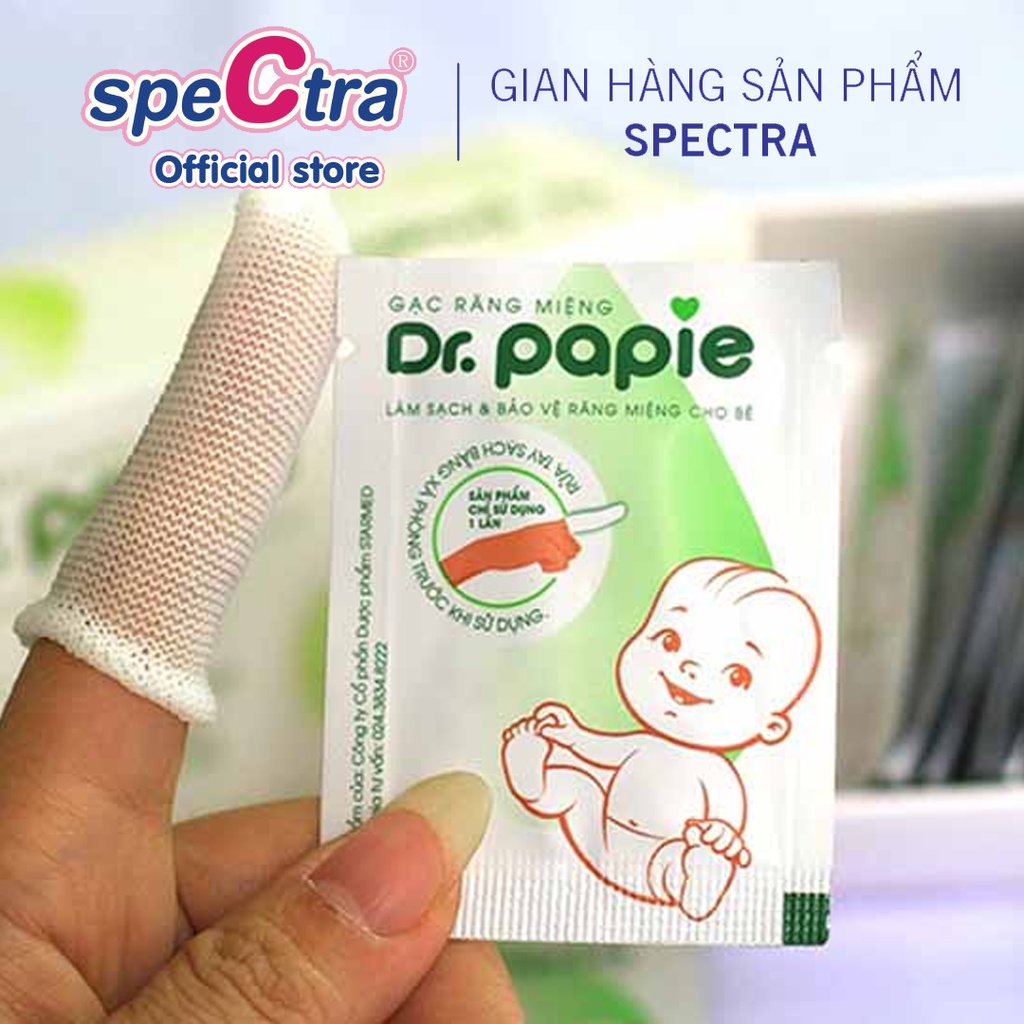 (Hàng tặng không bán) Gạc răng miệng Dr. Papie - Quà tặng Spectra